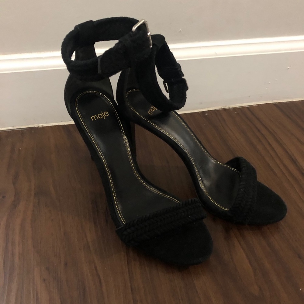 MAJE braided, suede heels